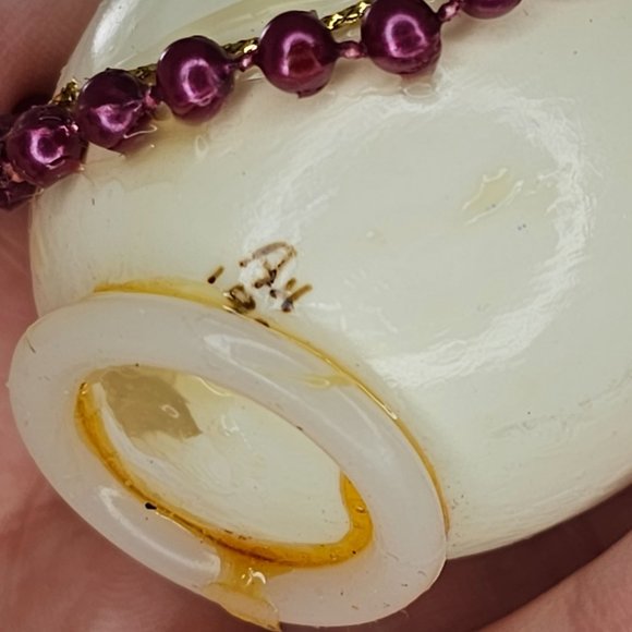 Vintage Handmade Boxer Dog Real Egg Christmas Ornament Beaded - Picture 8 of 9